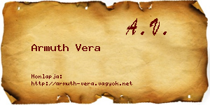 Armuth Vera névjegykártya